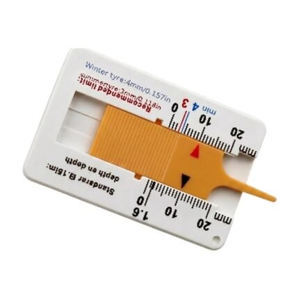 Tread Depth Gauge with Clear Scale and Portable Design for Checking Tyre Depth and Safety Assessment