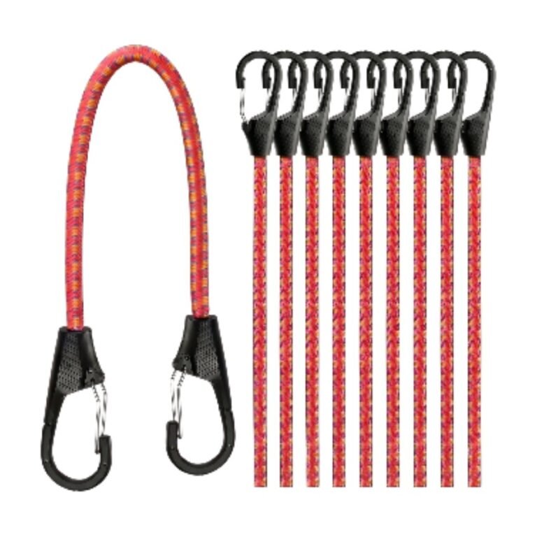 Elastic Cord Set with 10 Strong Cords for Secure Fastening and Assembly During Transport and Storage