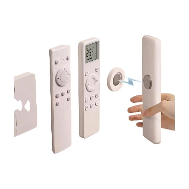 Magnetic Remote Control Holder for Wall Mounting Without Nails and Discreet Storage of Remote Control