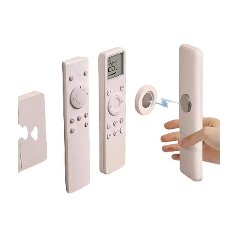 Magnetic Remote Control Holder for Wall Mounting Without Nails and Discreet Storage of Remote Control