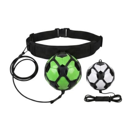 Solo Training Strap for Football with Adjustable Waist Belt and Elastic Line for Ball Control and Technique