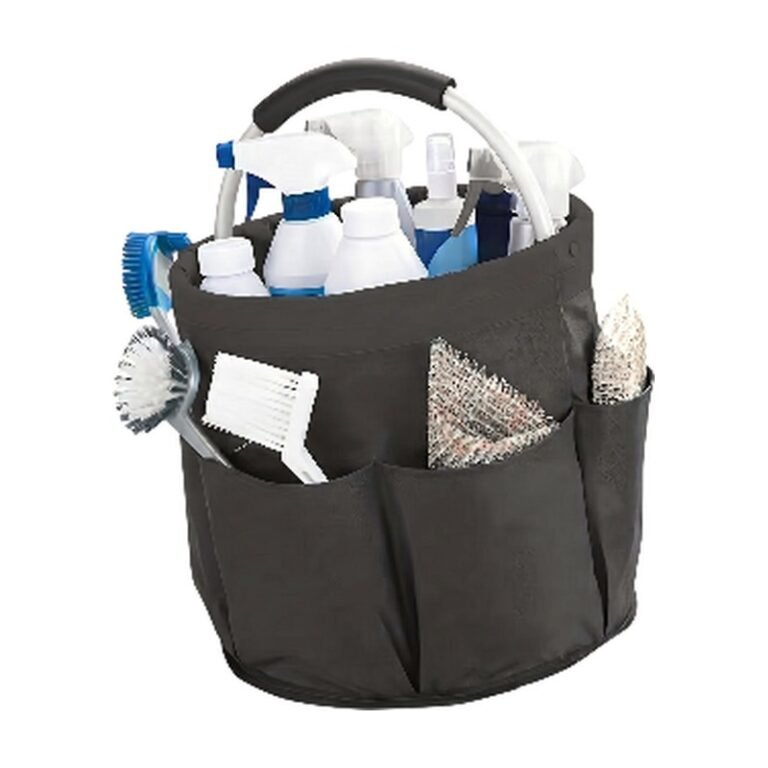 Foldable Storage Basket with Handles and External Pockets for Organising and Easy Transport in the Home