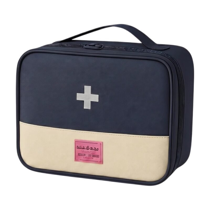 First Aid Bag in Yellow, Red, Grey and Pink with Carry Handle and Zip Closure for Practical Storage