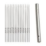 Stainless Steel Skewers with 15 Skewers and Practical Storage Tube for Grilling and Cooking