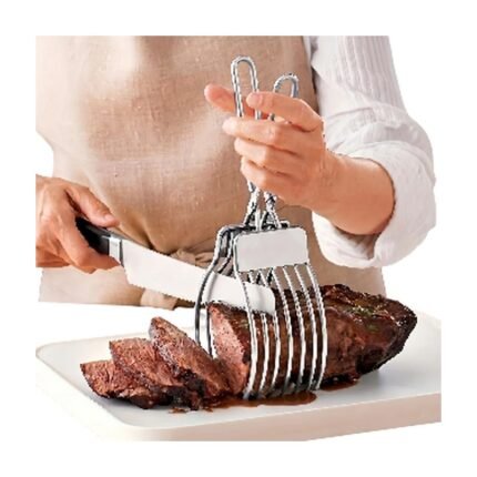 Grill Tongs in Stainless Steel for Safe Handling and Stable Cutting of Meat When Grilling and Cooking