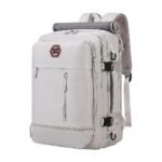 Hand Luggage Backpack in Silver Grey, Sea Blue, Light Purple, Black and White with Laptop Compartment and USB Port