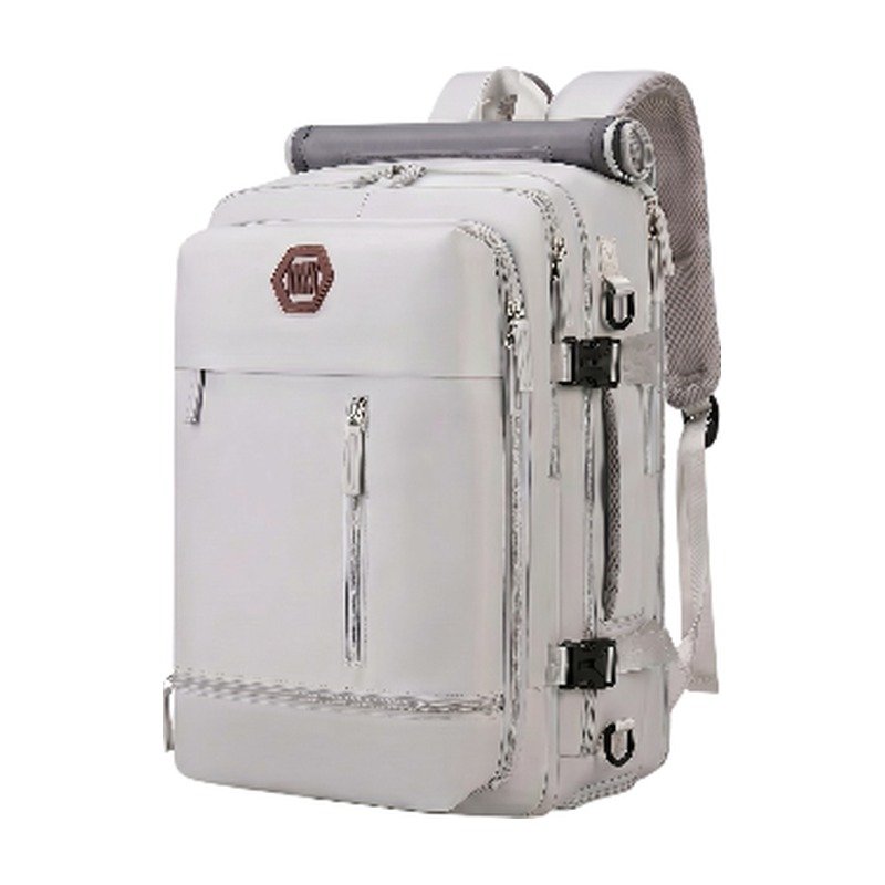 Hand Luggage Backpack in Silver Grey, Sea Blue, Light Purple, Black and White with Laptop Compartment and USB Port