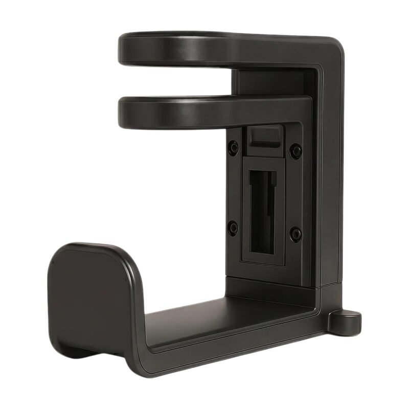 Headphone Holder with Adjustable Mounting for Desk Edge and Space-Saving Storage for Headset