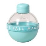 Ice Ball Mould for Round Ice Cubes in Beige, Sky Blue, Yellow and Purple – Large Ice Balls for Slower Melting