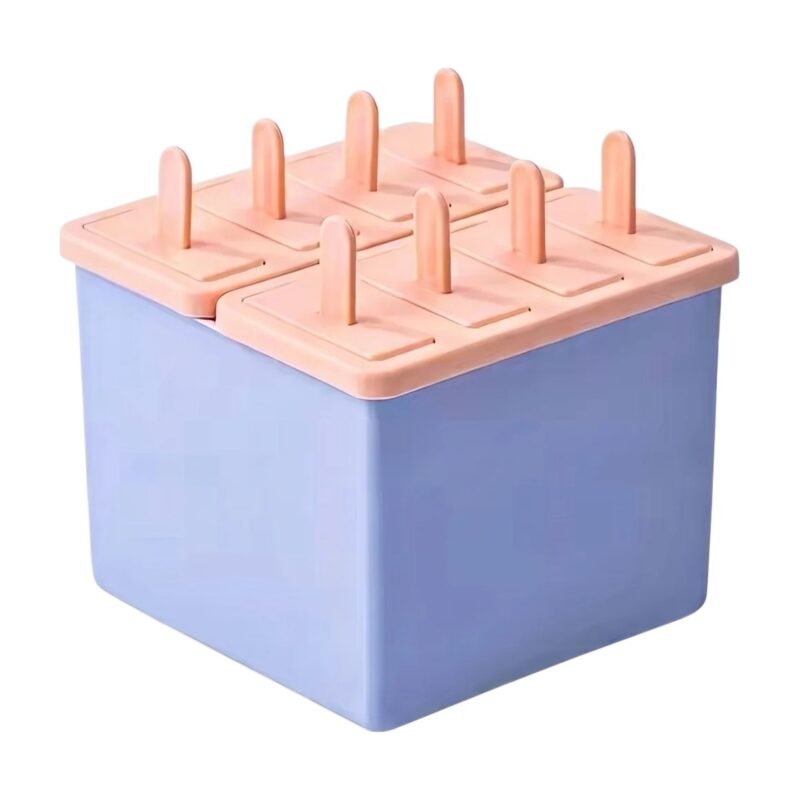 Ice Lolly Mould with Lid and Integrated Sticks – 4 or 8 Pcs.