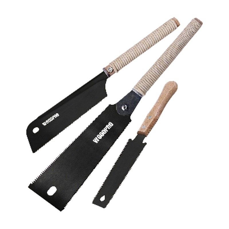 Japanese Pull Saw Set for Precise and Clean Cuts in Wood, PVC and DIY Projects
