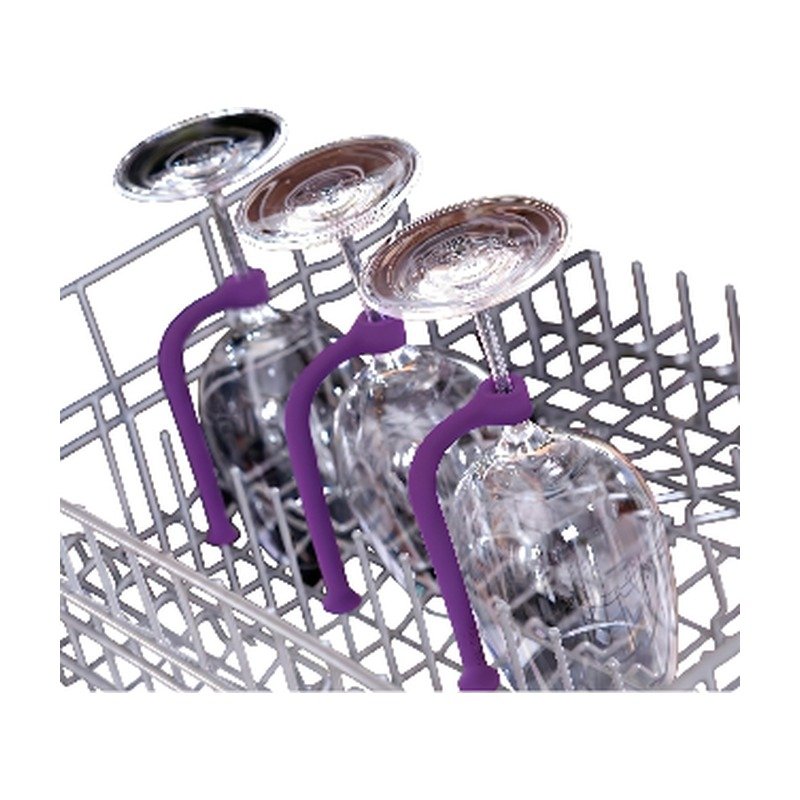 Adjustable Wine Glass Holder for Secure Fastening and Space-Saving Placement in the Dishwasher Adjustable Wine Glass Holder for Secure Fastening and Space-Saving Placement in the Dishwasher