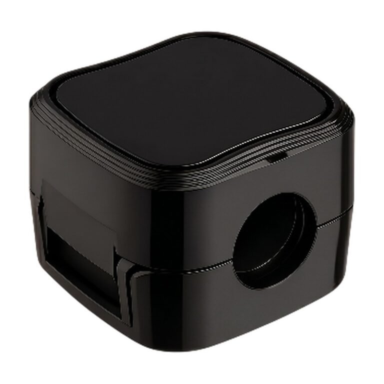 Cable Holder with Magnetic Base in Black and White for Organised Placement and Easy Access to Cables