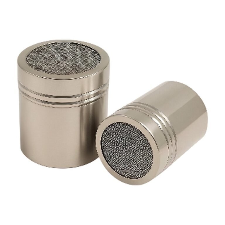 Cocoa Shaker in Stainless Steel with Fine Mesh Sieve and Even Distribution for Cocoa and Desserts