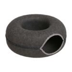 Cat Tunnel in Grey, Black and Light Pink for Resting, Hiding Places and Cosy Play Indoors
