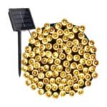 Solar String Lights Crystal Ball with Warm White Lighting and 8 Light Settings for Outdoor Use