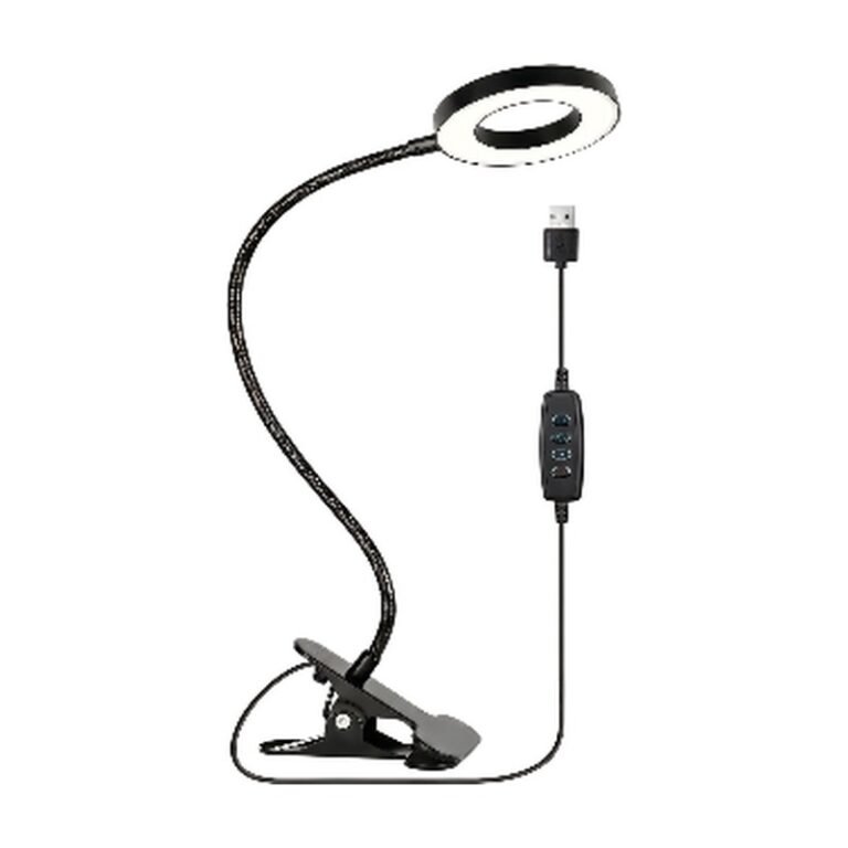 Reading Lamp with Clamp in Black with 3 Light Modes and Flexible Goose Neck for Bed and Table