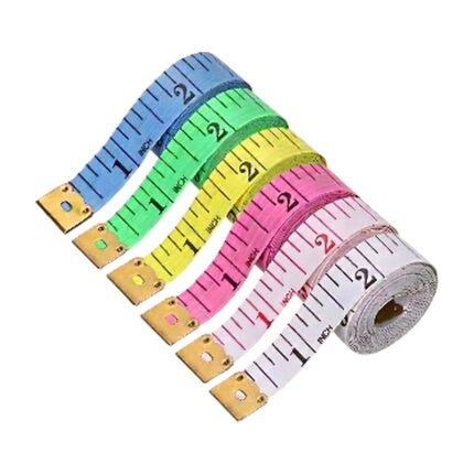 Measuring Tape in Blue, Green, Yellow, White, Pink and Black with Clear Markings for Flexible Use
