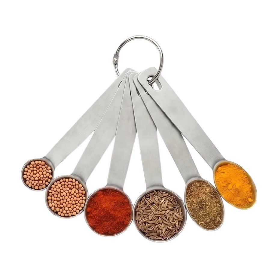 Measuring Spoon Set in Stainless Steel for Precise Measurement with Metric and Imperial Units Measuring Spoon Set in Stainless Steel for Precise Measurement with Metric and Imperial Units