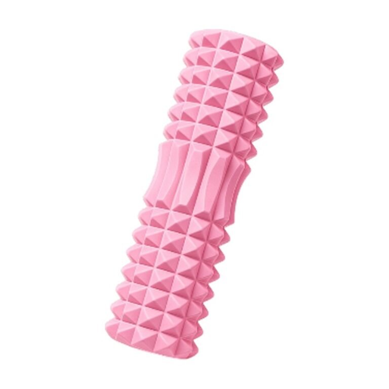 Massage Roller with Ribbed Surface in Blue, Purple, Pink and Black for Deep Tissue Massage and Recovery