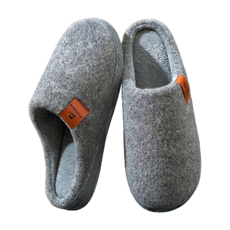 Men's Slippers in Silver Grey, Black, Royal Blue and Milk White with Memory Foam Sole and Soft Lining