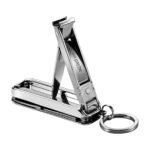 Nail Clipper in Stainless Steel with Compact Design and Keyring for Precise Nail Care on the Go