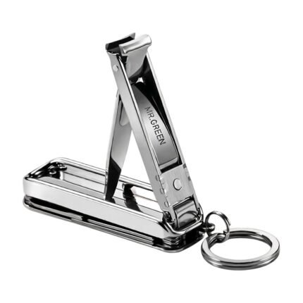 Nail Clipper in Stainless Steel with Compact Design and Keyring for Precise Nail Care on the Go