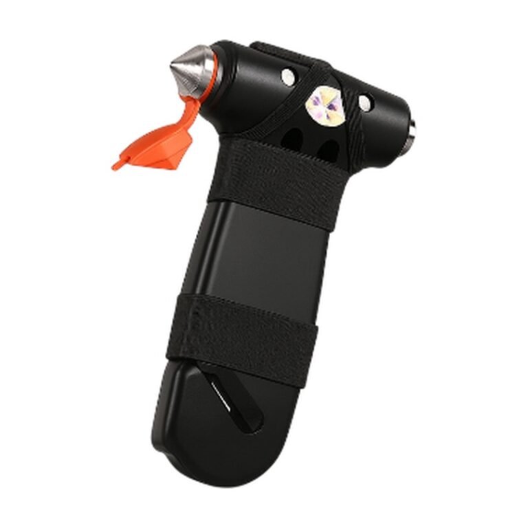 Emergency Hammer for Car in Green, Pink, Blue, Orange and Black with Window Breaker and Seatbelt Cutter