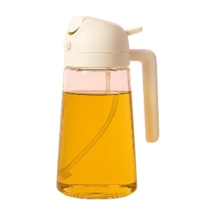 Oil Bottle with Brush in Green, Black, White and Yellow – Even Distribution and Controlled Amount of Oil