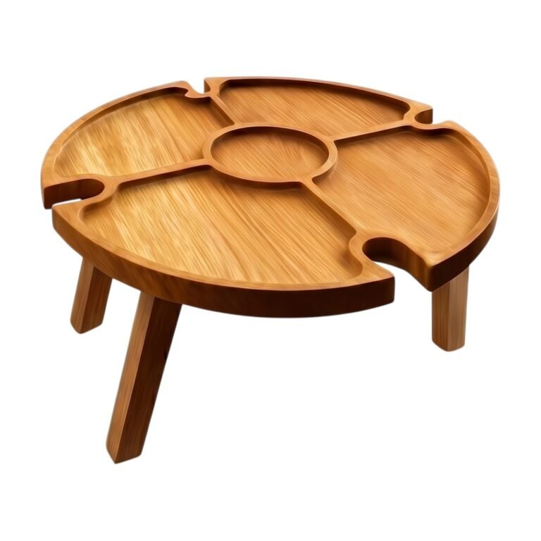 Picnic Tray with Divided Compartments and Legs for Organised Serving at Outdoor Gatherings