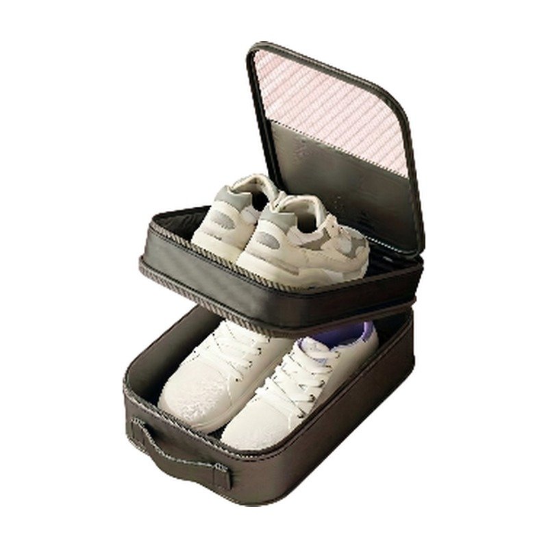 Travel Shoe Bag in Khaki, Tibetan Blue, Black and Grey with Two Compartments and Large Capacity Travel Shoe Bag with Two Compartments and Large Capacity