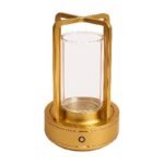 Crystal Table Lamp in Retro Design with Battery-Powered LED and Atmospheric Lighting for Indoor Use