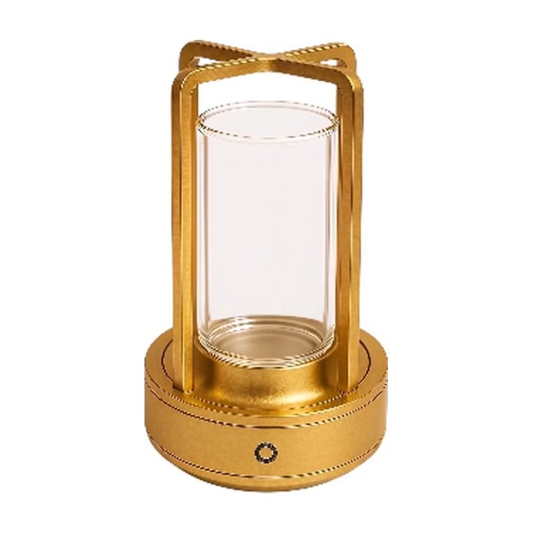 Crystal Table Lamp in Retro Design with Battery-Powered LED and Atmospheric Lighting for Indoor Use