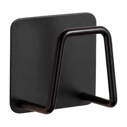 Self-Adhesive Wall Hook in Black for Hanging and Space-Saving Storage with Modern Design