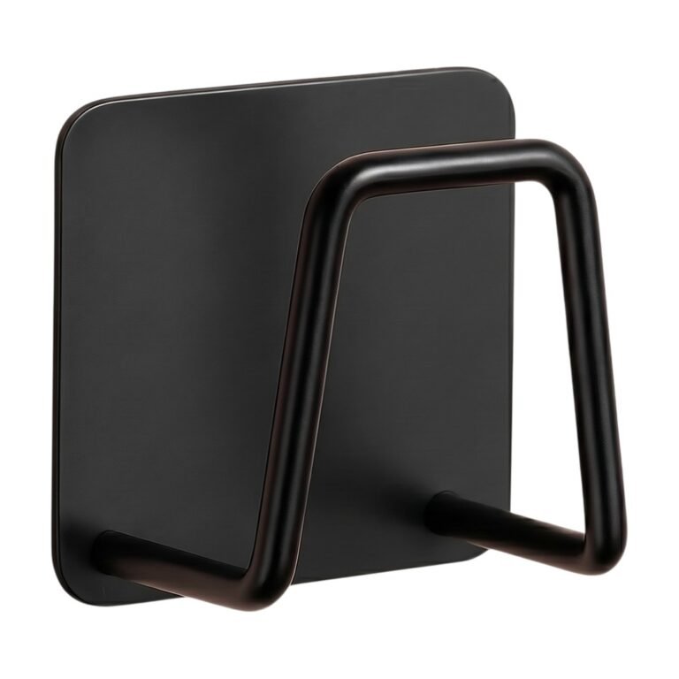 Self-Adhesive Wall Hook in Black for Hanging and Space-Saving Storage with Modern Design
