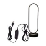 LED Bedside Lamp with Touch Control and USB Power in Modern Design for Bedside and Table Use