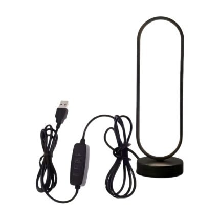 LED Bedside Lamp with Touch Control and USB Power in Modern Design for Bedside and Table Use