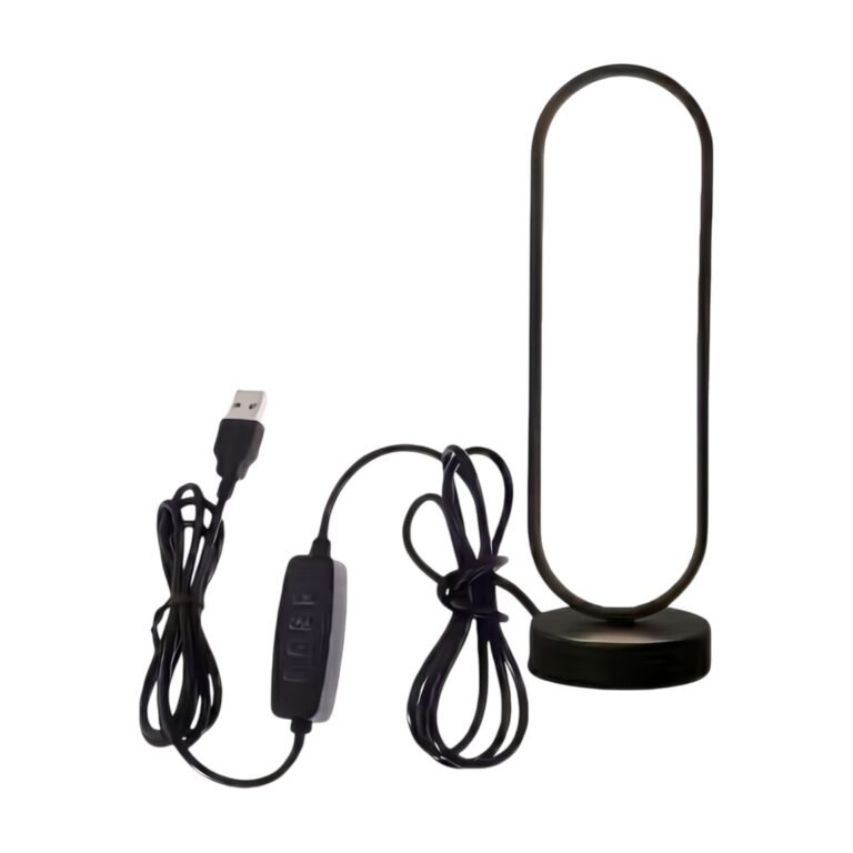 LED Bedside Lamp with Touch Control and USB Power in Modern Design for Bedside and Table Use