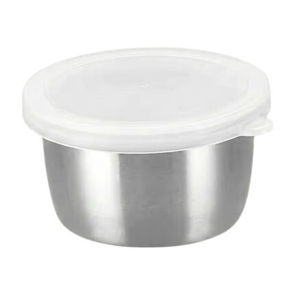 Sauce Cup in Stainless Steel for Portion Serving with Lid for Dressing, Sauce and Dip at the Table