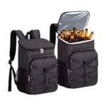 Insulated Lunch Backpack in Black, Grey and Blue with Large Capacity and Thermal Lining Main Compartment