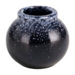 Ceramic Toothpick Holder with Round Shape and Glossy Surface for Table and Kitchen