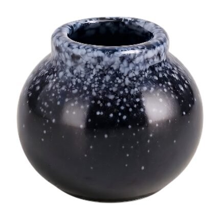 Ceramic Toothpick Holder with Round Shape and Glossy Surface for Table and Kitchen