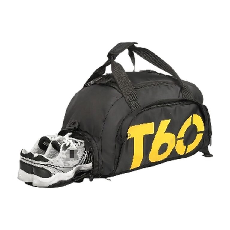 Training Bag in Black, Red and Black-White with Shoe Compartment and Multiple Zip Pockets for Fitness and Short Trips