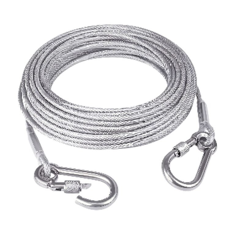 Clothes Line in Stainless Steel with Carabiners – 3 Mm, 2-10 M