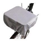 Waterproof Bicycle Basket Cover in Black and Grey - Foldable Design for Protection in All Weather