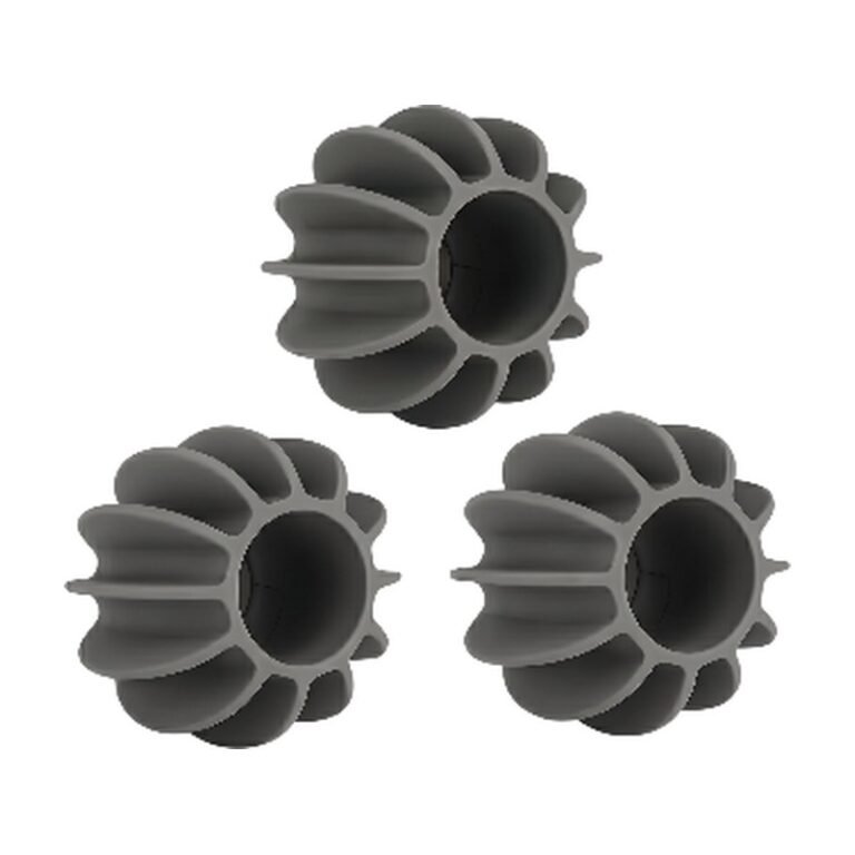 Silicone Washing Balls 3 Pcs. in Light Grey and White for Gentle Movement Between Textiles in the Washing Machine