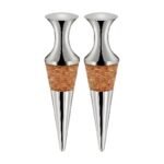 Wooden Wine Stoppers - Set of 2 Stoppers for Resealing Wine Bottles and Fresher Storage