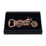 Vintage Motorcycle Bottle Opener with Decorative Design for Bottles and Stylish Bar Accessories in Metal Look