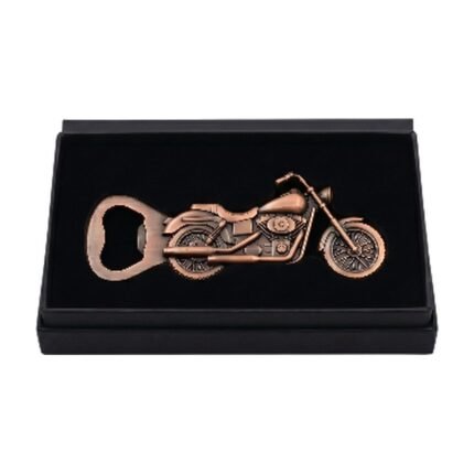 Vintage Motorcycle Bottle Opener with Decorative Design for Bottles and Stylish Bar Accessories in Metal Look