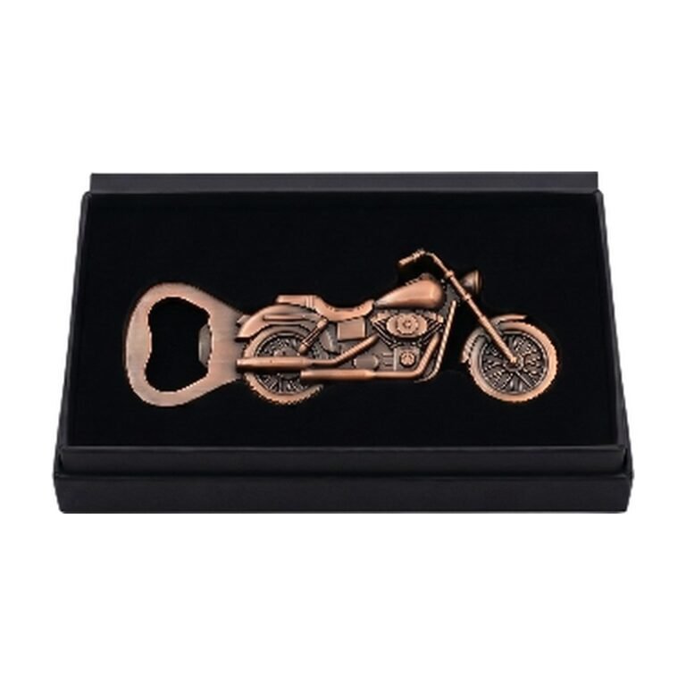 Vintage Motorcycle Bottle Opener with Decorative Design for Bottles and Stylish Bar Accessories in Metal Look